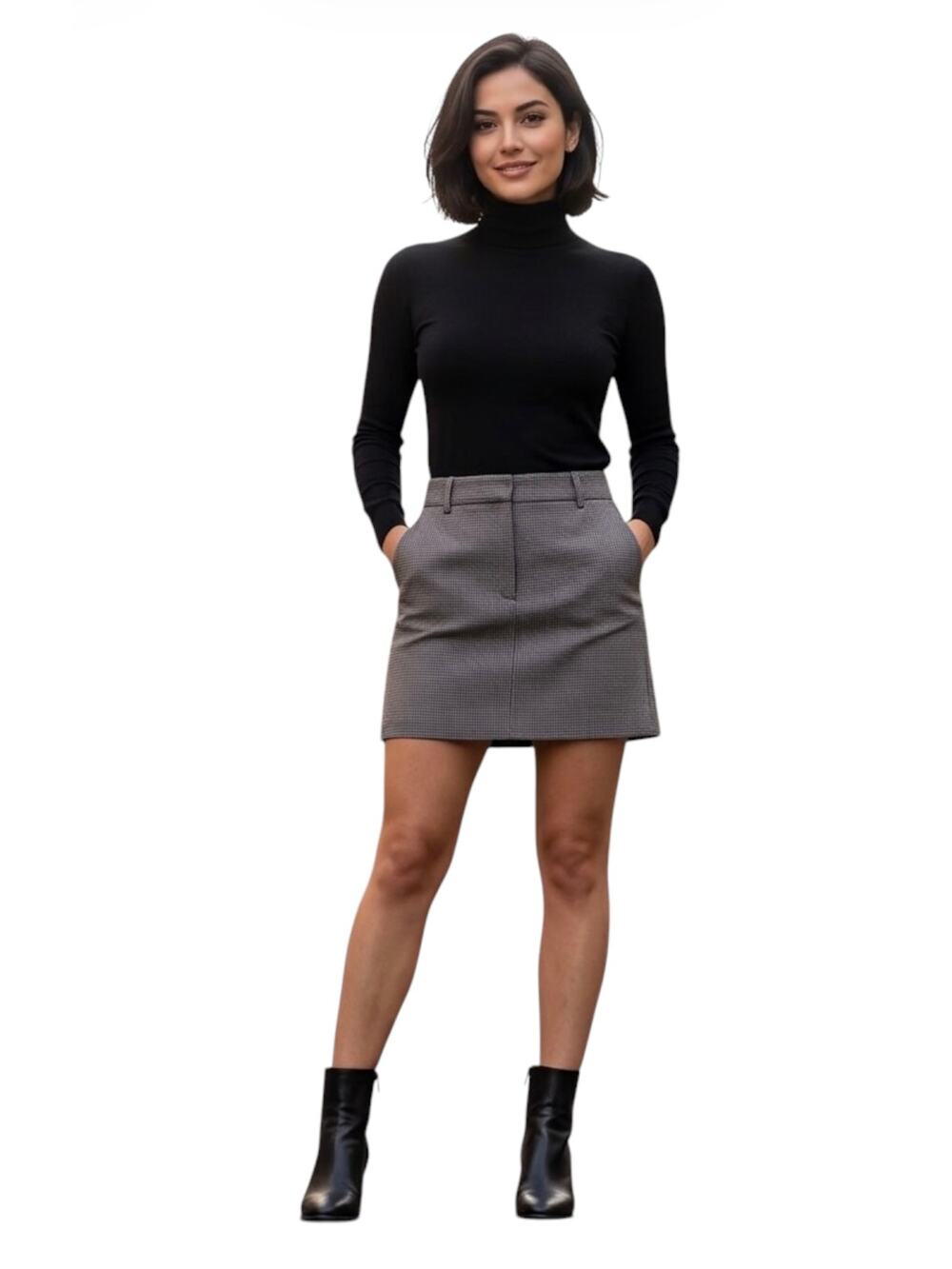 GAP Women’s Brown Houndstooth Mini Skirt Size 4